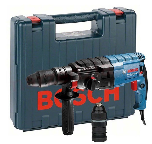 Bosch GBH 2-24 DFR Professional SDS Plus Rotary Hammer – Compact Drill Machine with Quick Change Chuck for Concrete Drilling and Chiseling Work